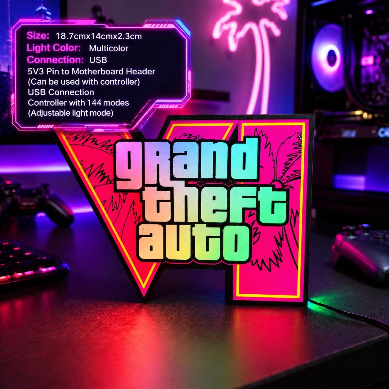 2026 Novo GTA 6 Horizon Luz Am - Desk Setup Lamp avaliação e preço