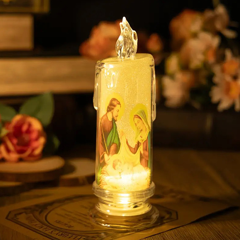 Jesus virgem cristo led vela l - Desk Setup Lamp avaliação e preço